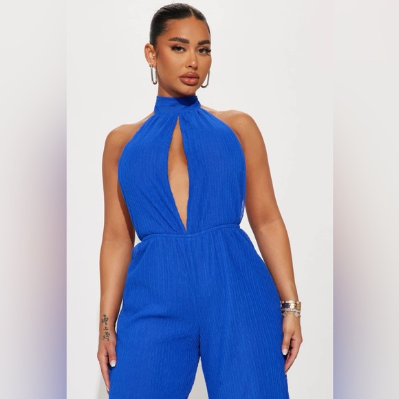 NWT! FASHION NOVA 'Through My POV' Jumpsuit | Royal Blue - Picture 2 of 7